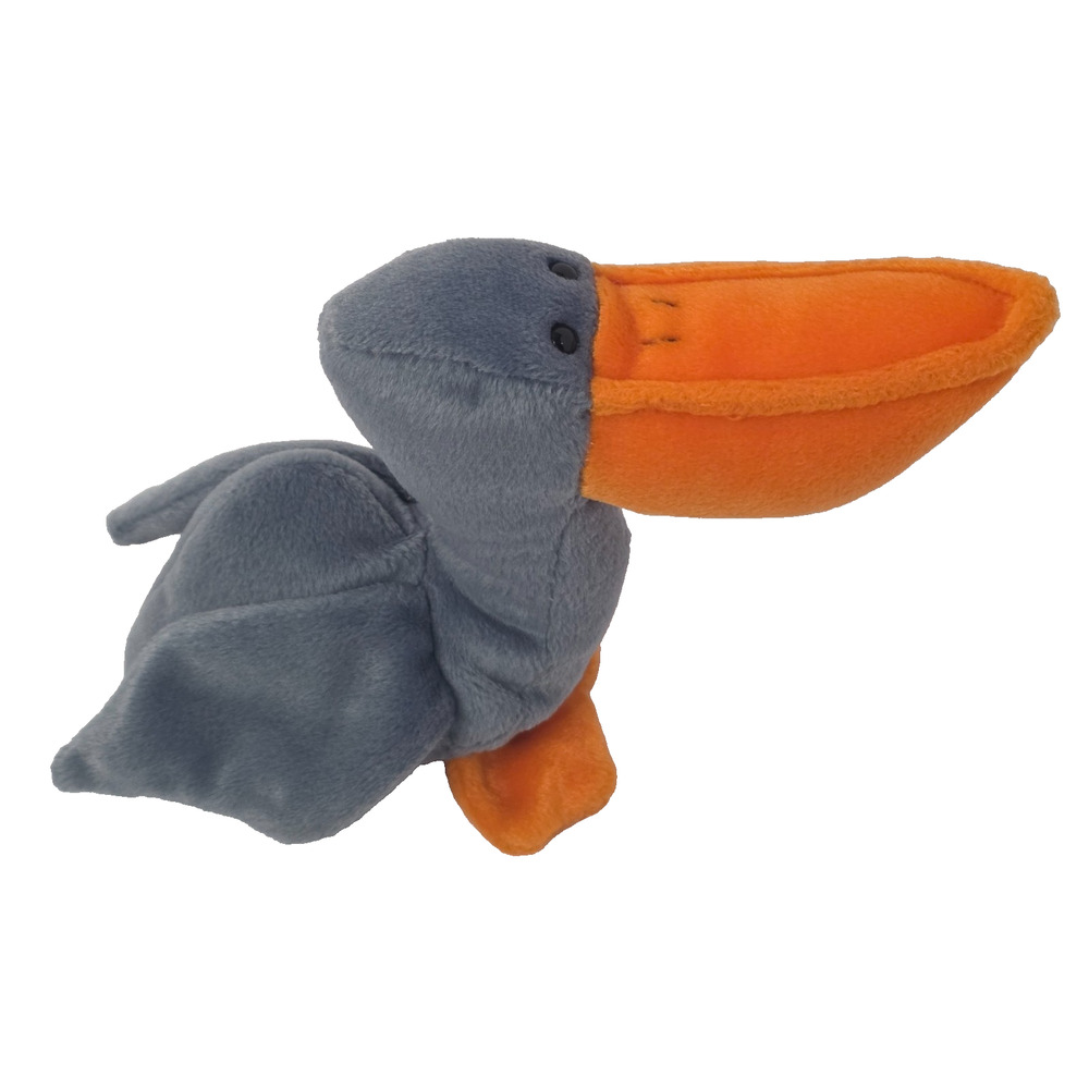 Ty Beanie Baby Scoop The Pelican 1996 Retired Gray Orange Bird Plush